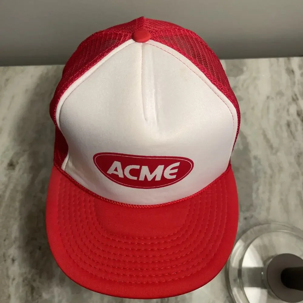 Vintage 1980’s Trucker Hat Snapback Cap ACME Rope NWOT Rare